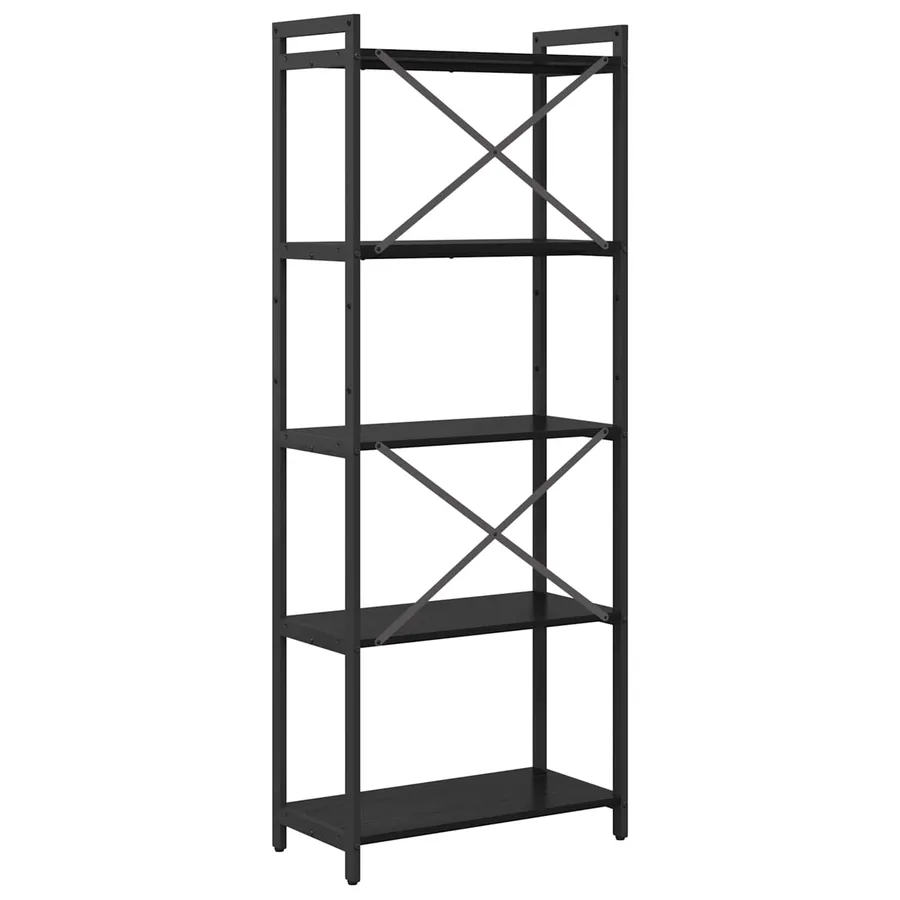 Étagère Chêne noir 60 x 30 x 155 cm Bois d'ingénierie - 5