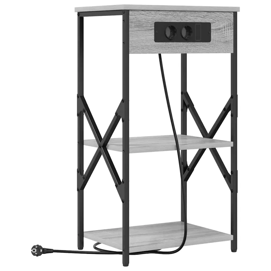 Cabinet de chevet Gris Sonoma 41 x 31 x 76 cm Bois d'ingénierie - 2