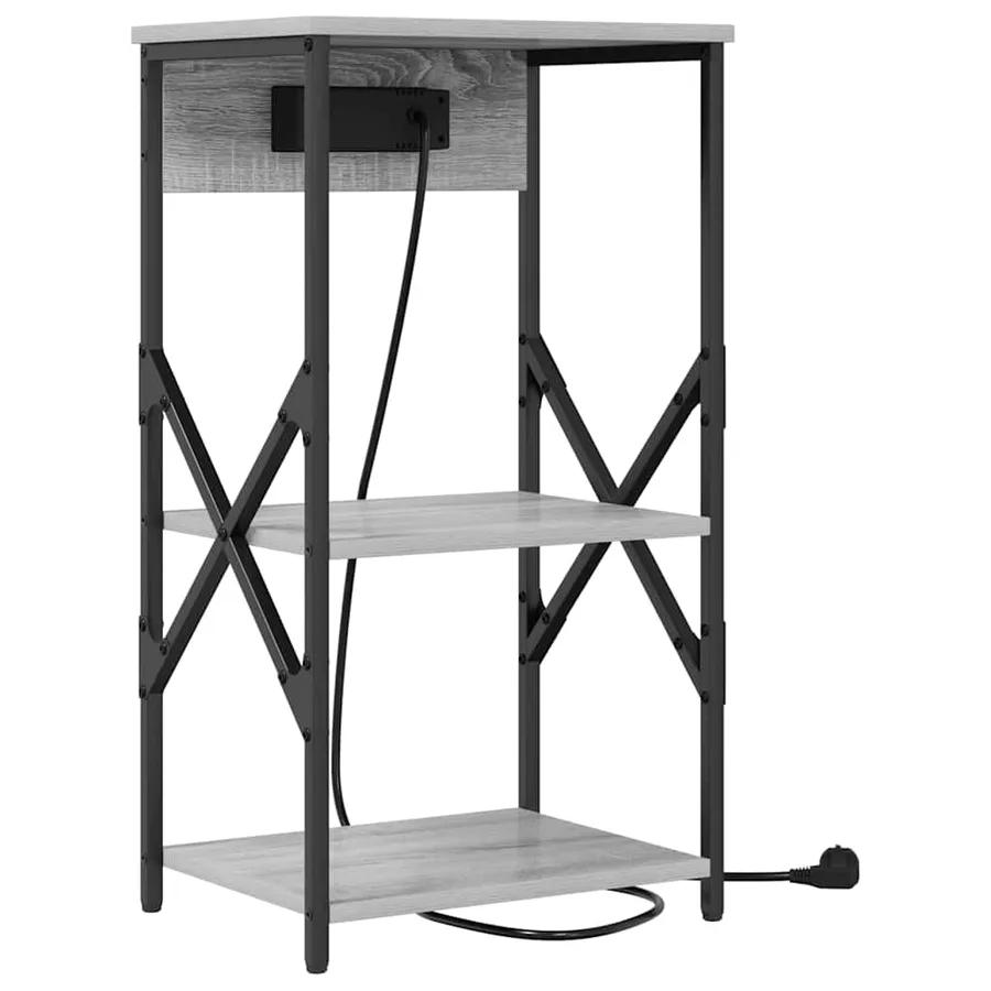 Cabinet de chevet Gris Sonoma 41 x 31 x 76 cm Bois d'ingénierie - 7