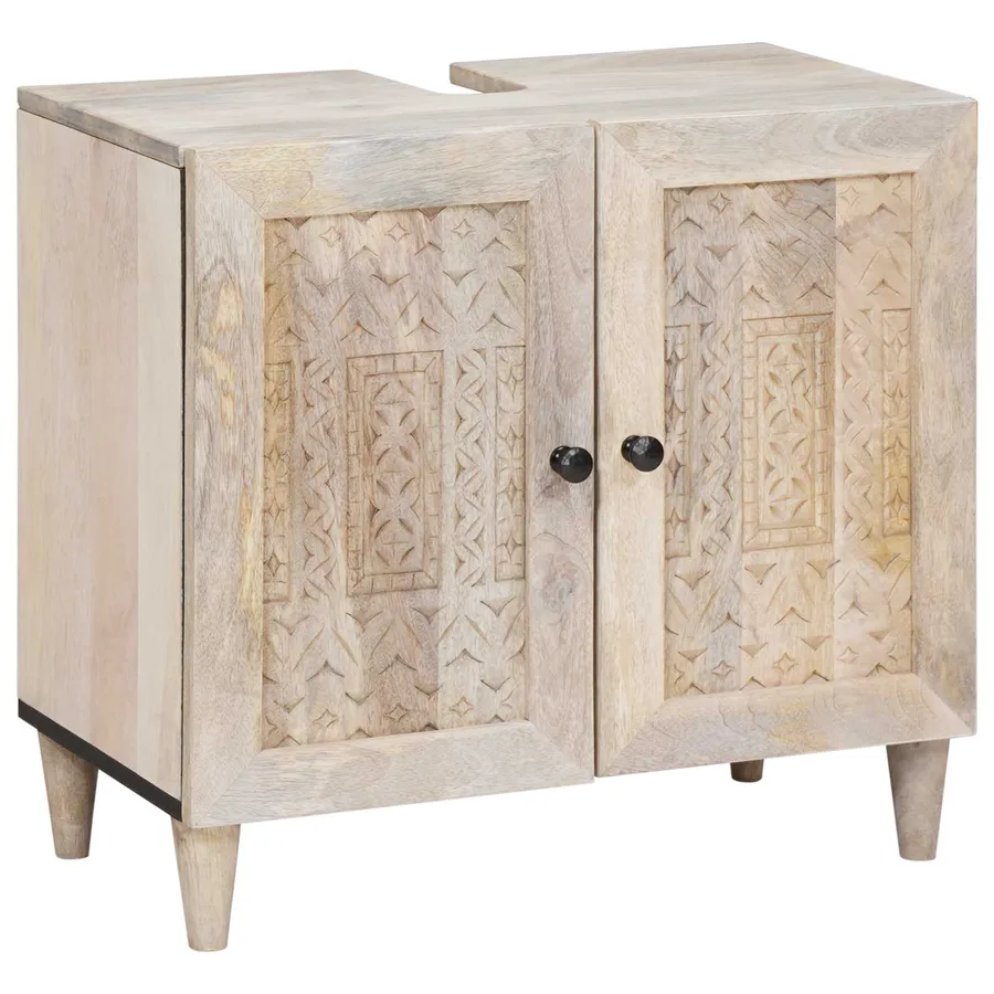 Ensemble de mobilier de salle de bain avec tiroir 3 pcs Blanc - 3