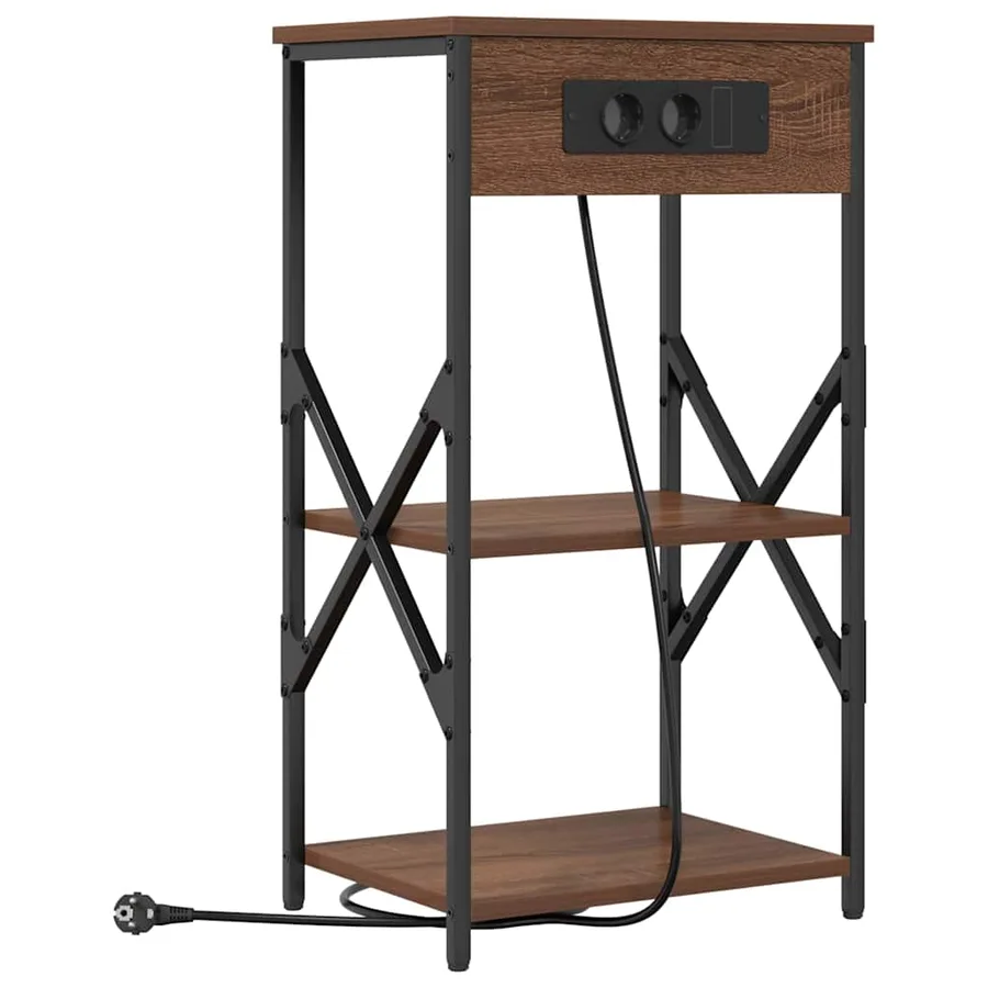 Cabinet de chevet Chêne brun 41 x 31 x 76 cm Bois d'ingénierie - 2
