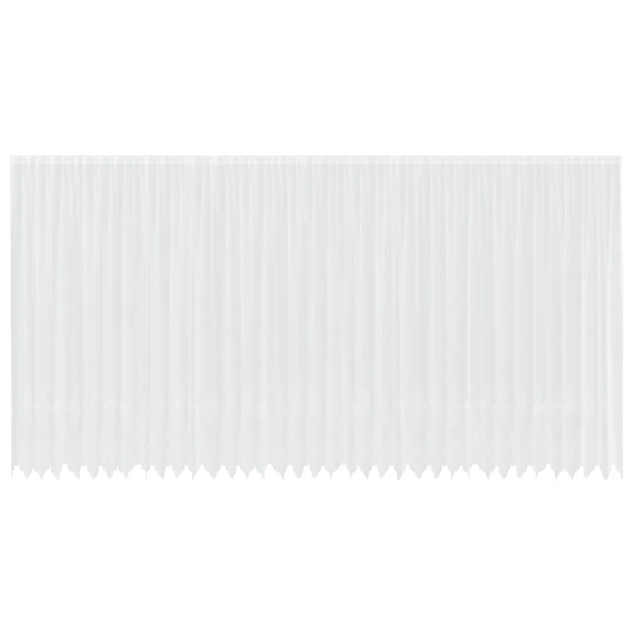 Rideau en Dentelle Floral Blanc 280 x 900 cm Polyester - 2