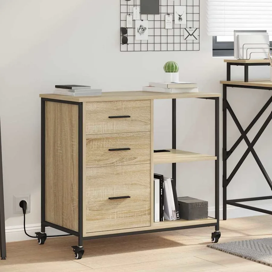 Cabinet avec Station de Charge Chêne Sonoma 76 x 41 x 72 cm