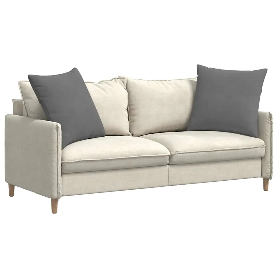 Coussins de canapé 2 pcs Gris foncé 60 x 60 cm tissu - 3