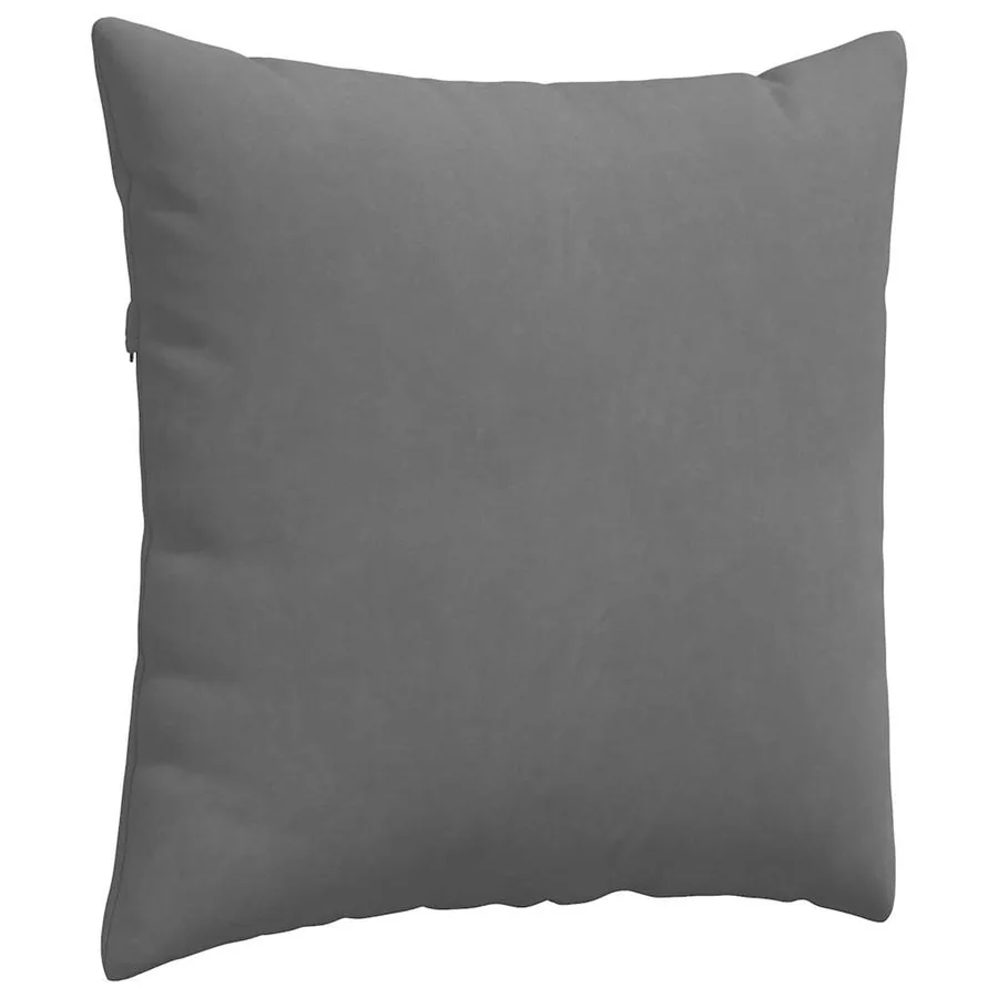 Coussins de canapé 2 pcs Gris foncé 60 x 60 cm tissu - 5