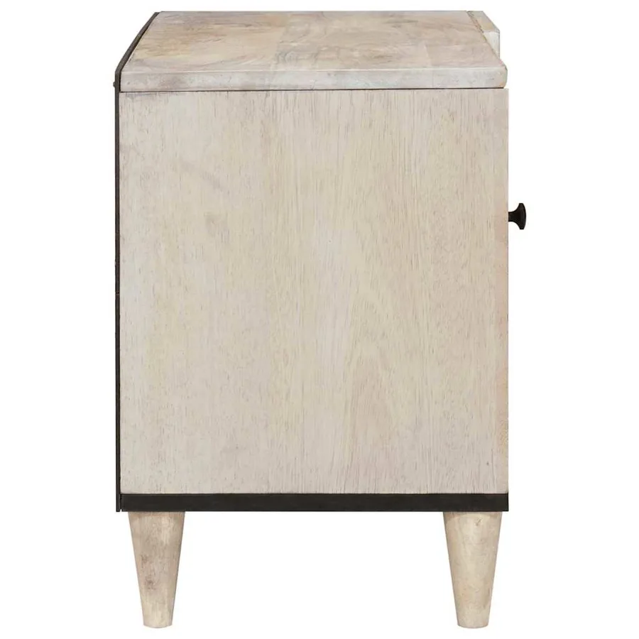 Unites TV avec étagère Blanc 80 x 33 x 46 cm Bois d'ingénierie - 4