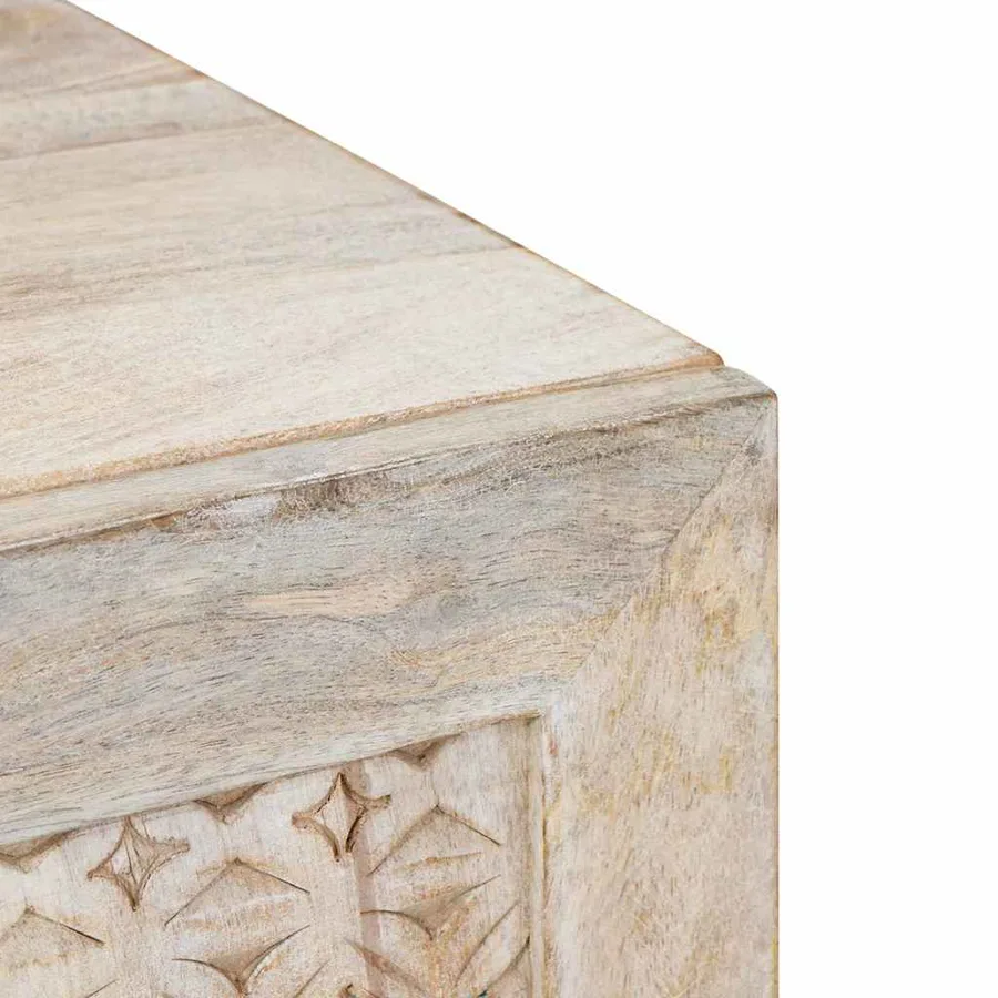 Unites TV avec étagère Blanc 80 x 33 x 46 cm Bois d'ingénierie - 6