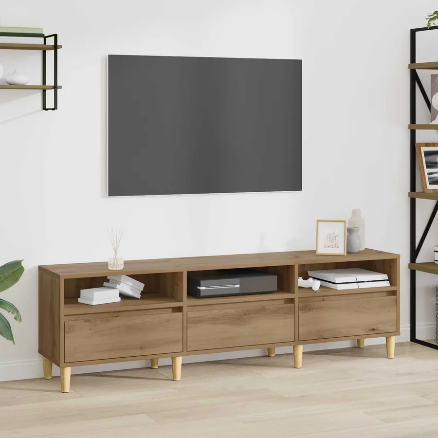 Meuble TV 150 x 30 x 45 cm Chêne artisanal Bois d'ingénierie