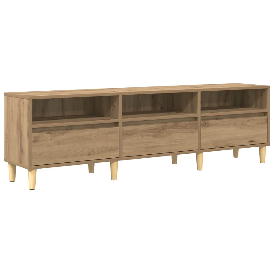 Meuble TV 150 x 30 x 45 cm Chêne artisanal Bois d'ingénierie - 2