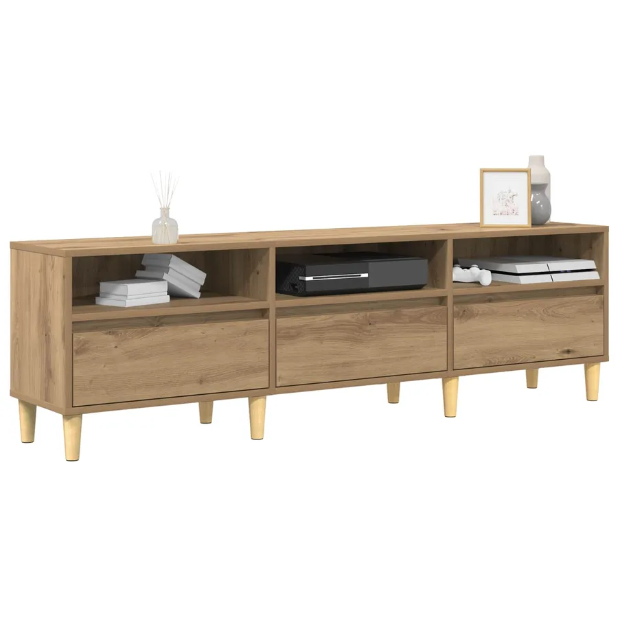 Meuble TV 150 x 30 x 45 cm Chêne artisanal Bois d'ingénierie - 3