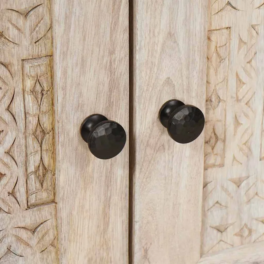 Table de chevet Blanc 50 x 33 x 60 cm Bois d'ingénierie - 8