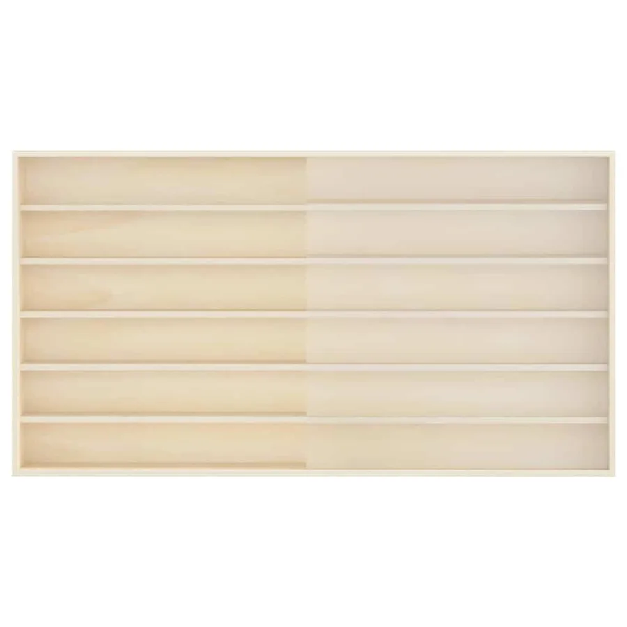 Vitrine Murale avec porte Beige 100 x 8,5 x 54 cm Contreplaqué - 5