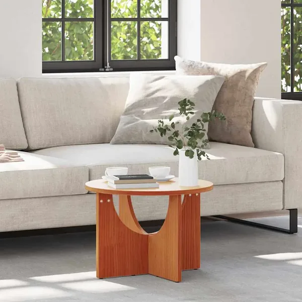 Table basse Brun cire 50 x 50 x 35 cm Bois massif en pin