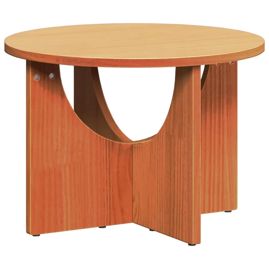 Table basse Brun cire 50 x 50 x 35 cm Bois massif en pin - 2