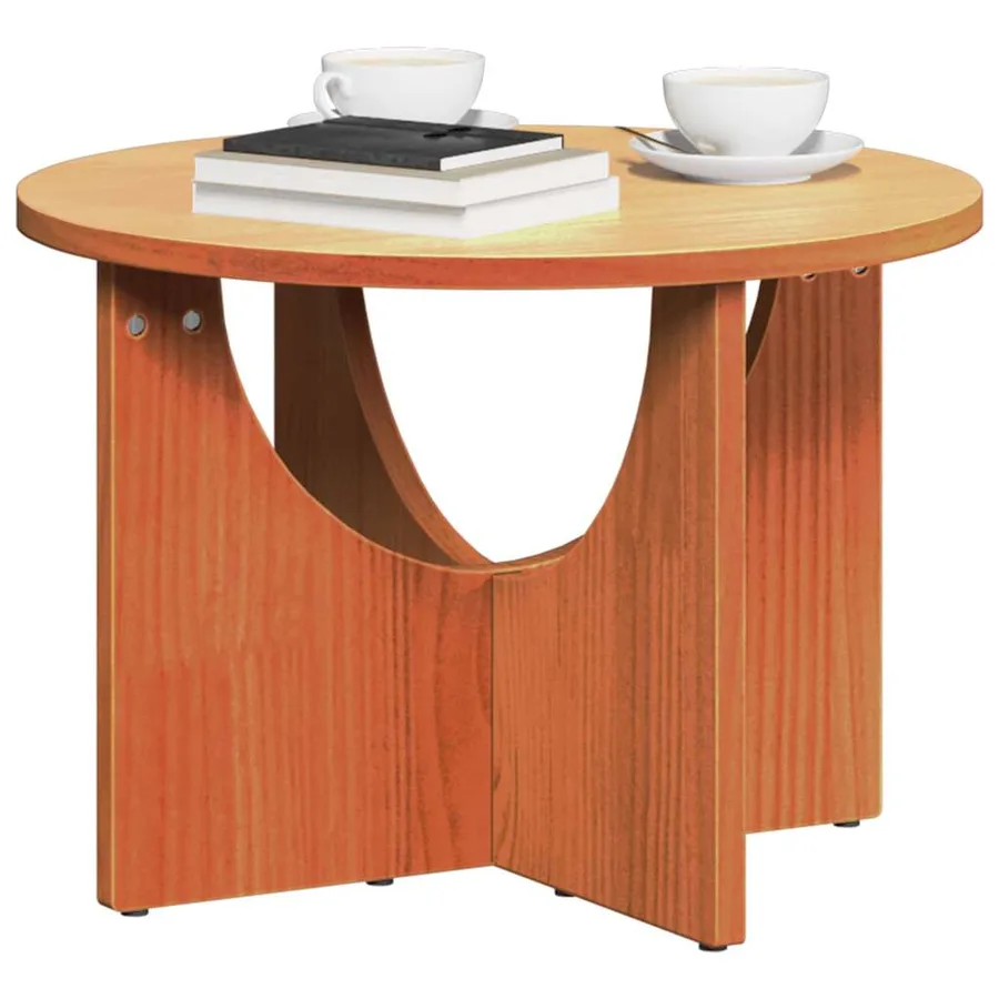 Table basse Brun cire 50 x 50 x 35 cm Bois massif en pin - 3