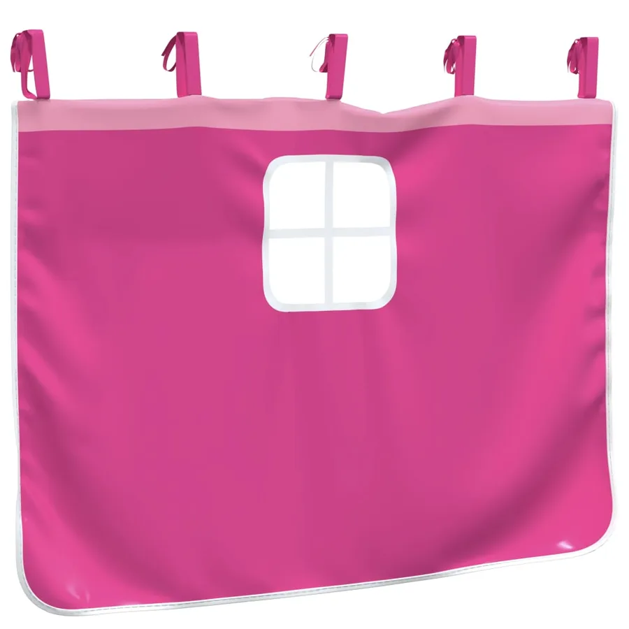 Rideaux pour lit mezzanine avec tunnel rose polyester - 8