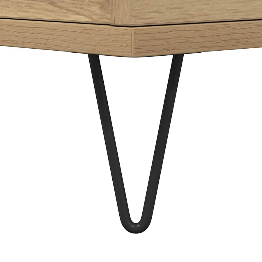 Table basse chêne artisanal 90 x 44.5 x 45 cm Bois d'ingénierie - 8