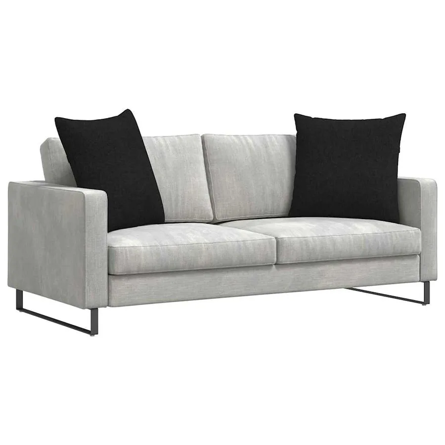 Coussins de canapé 2 pcs Noir 80 x 80 cm tissu - 3