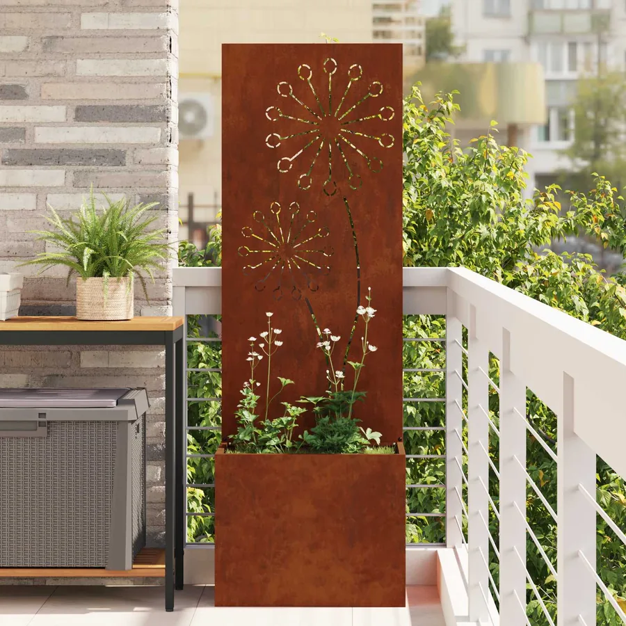 Écran de confidentialité de jardin Fretwork Rouillé 50 x 150 cm