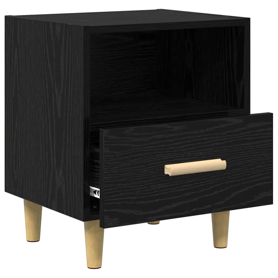 Cabinet de chevet avec tiroir 2 pcs Chêne noir 40 x 35 x 47 cm - 5