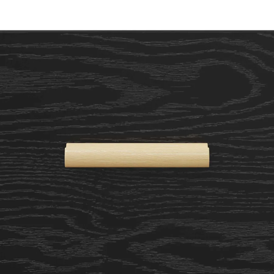 Buffet Chêne noir 34,5 x 34 x 90 cm Bois d'ingénierie - 8