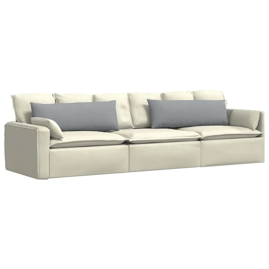 Coussins de canapé 2 pcs Gris clair 120 x 40 cm tissu - 3