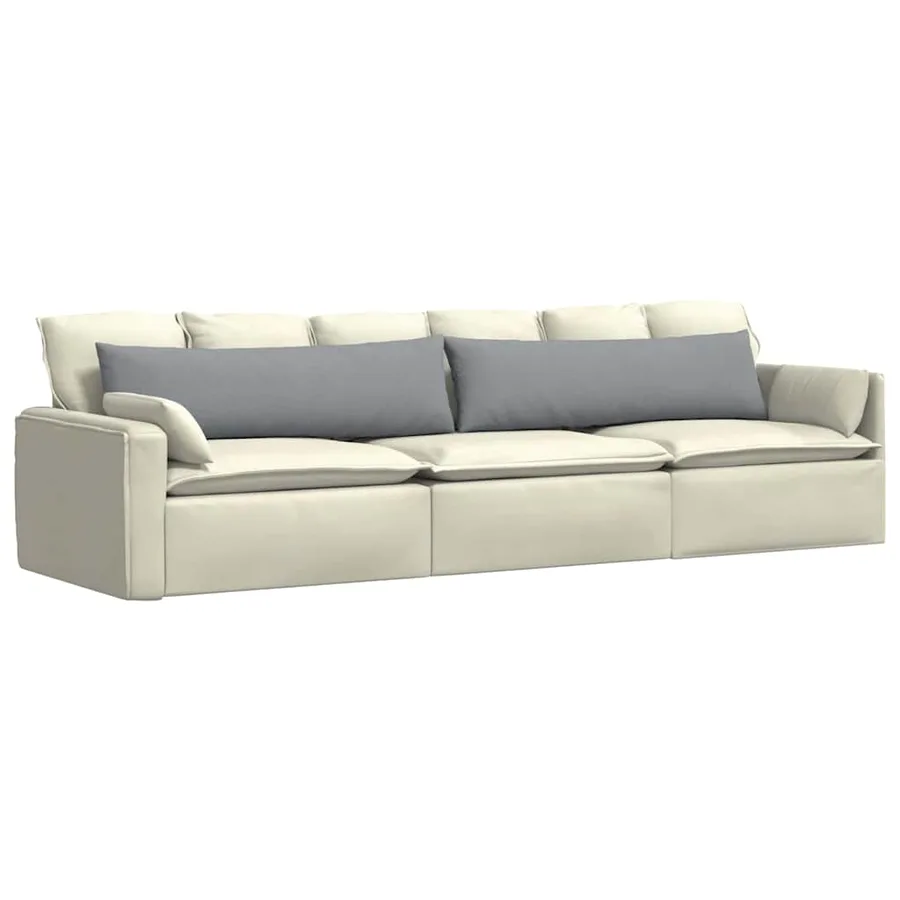 Coussins de canapé 2 pcs Gris clair 145 x 40 cm tissu - 3