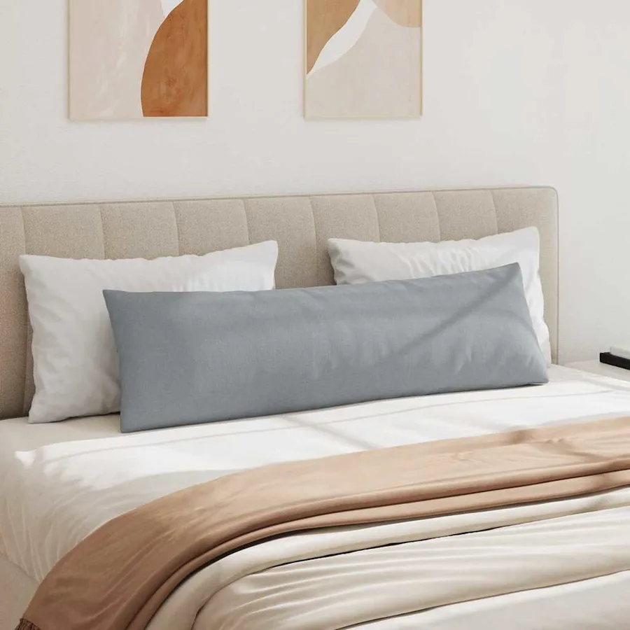 Coussins de canapé 2 pcs Gris clair 145 x 40 cm tissu - 4