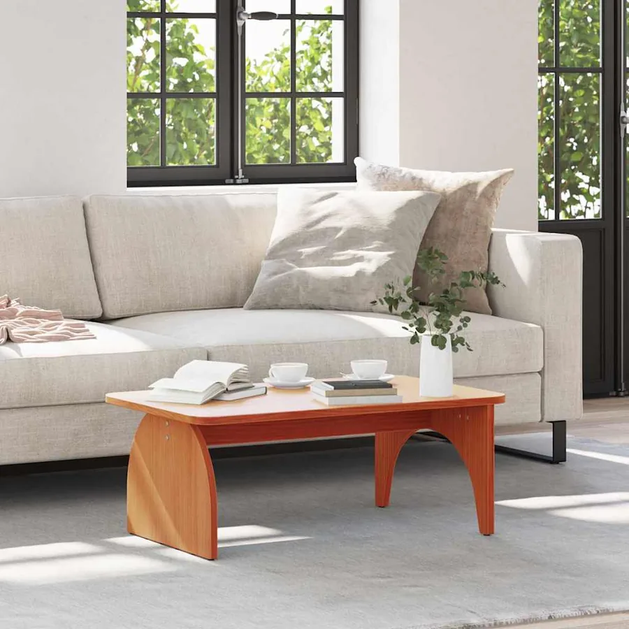 Table basse Brun cire 80 x 50 x 31 cm Bois massif en pin
