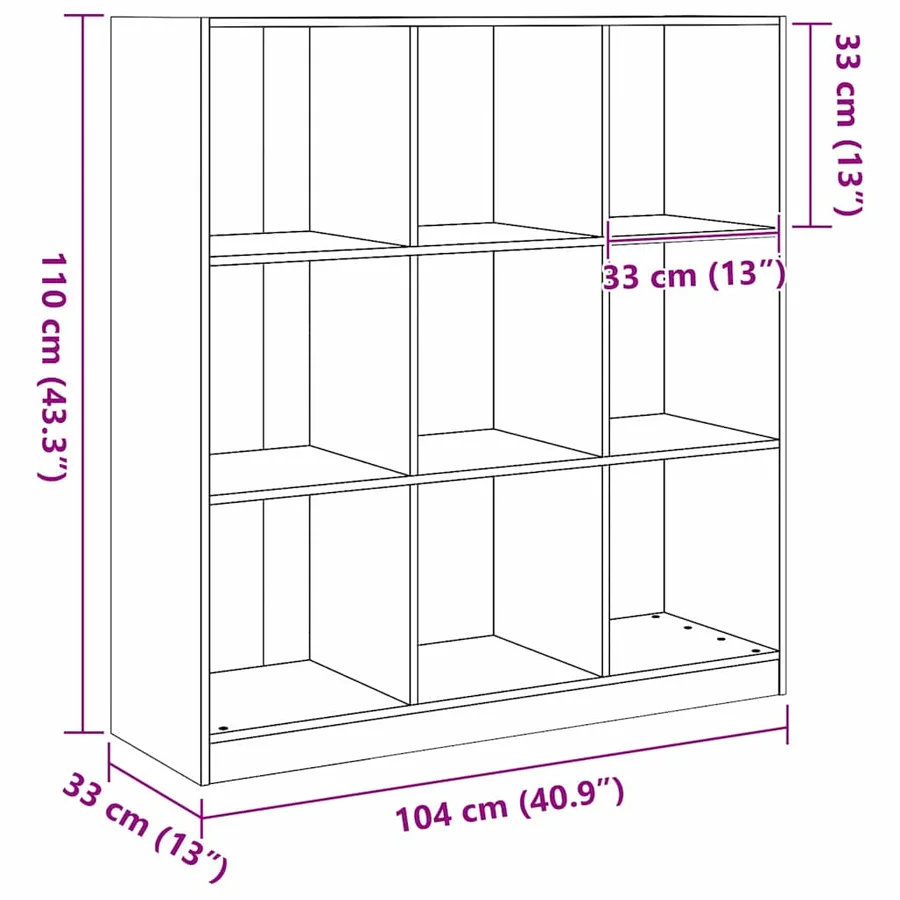 Bibliothèque Brun cire 104 x 33 x 110 cm Pin massif - 12