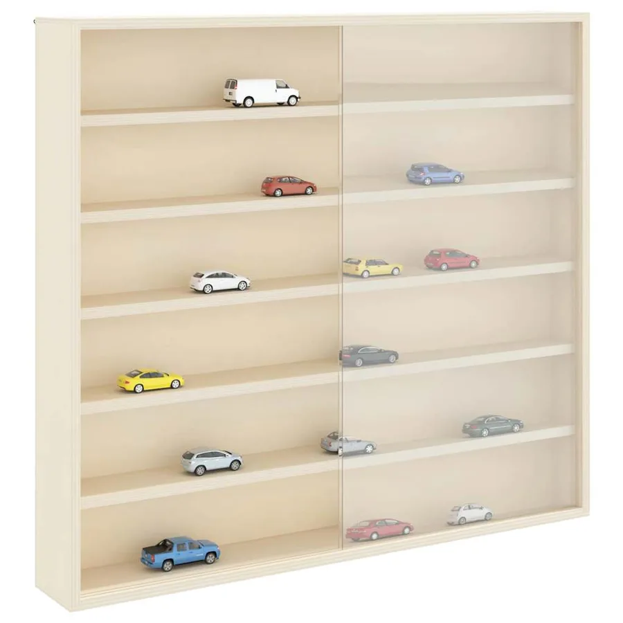 Vitrine Murale avec étagère Beige 60 x 8,5 x 54 cm Contreplaqué - 3