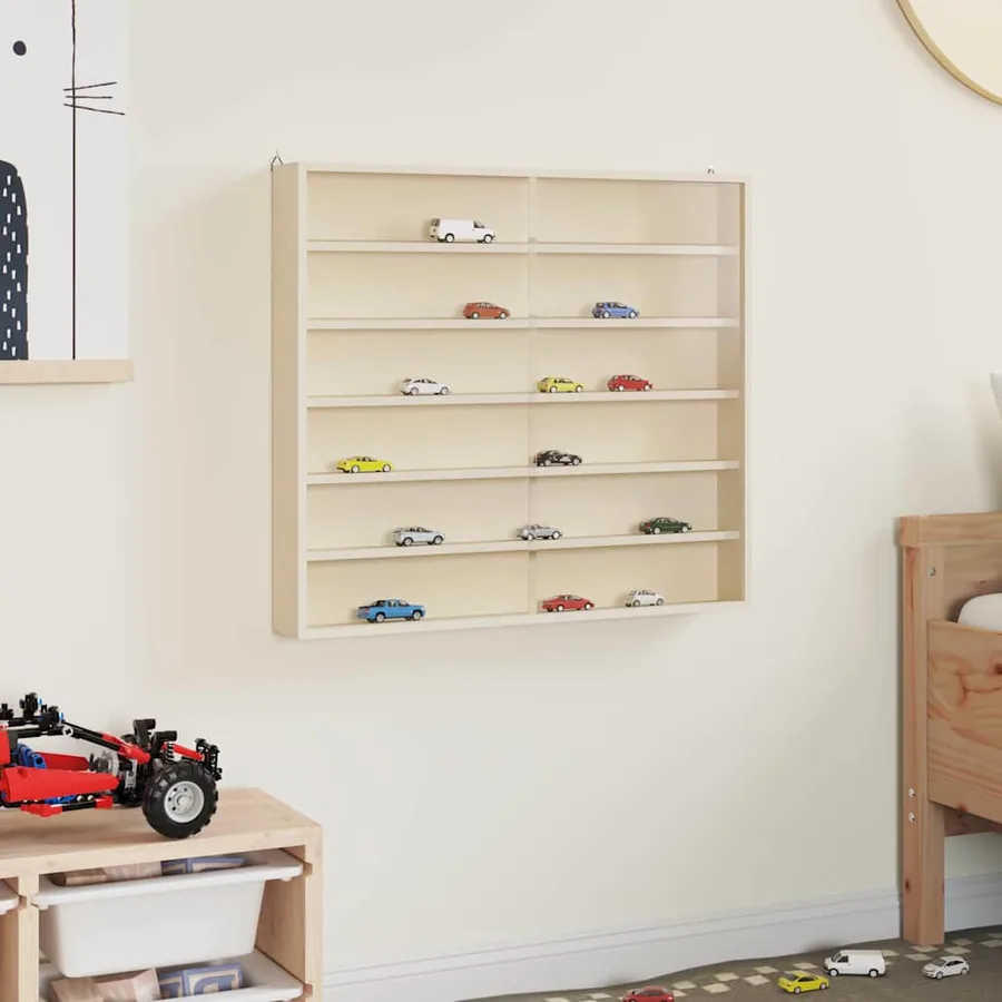 Vitrine Murale avec étagère Beige 60 x 8,5 x 54 cm Contreplaqué - 4