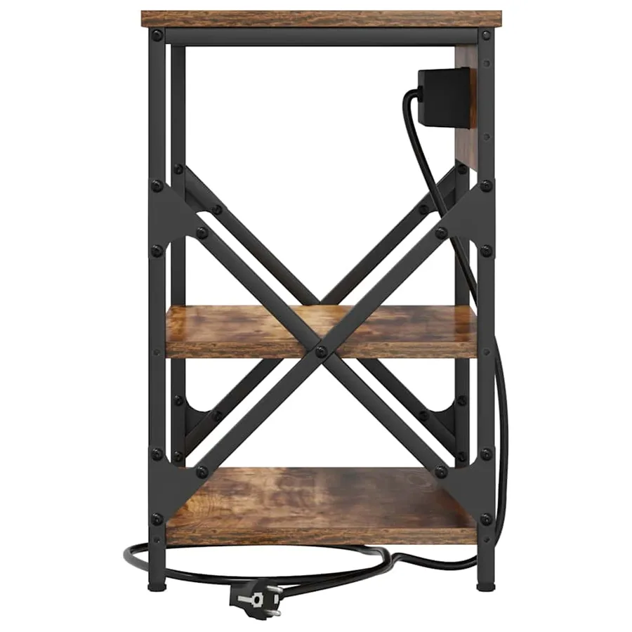 Cabinet de chevet Chêne fumé 41 x 31 x 51 cm Bois d'ingénierie - 6