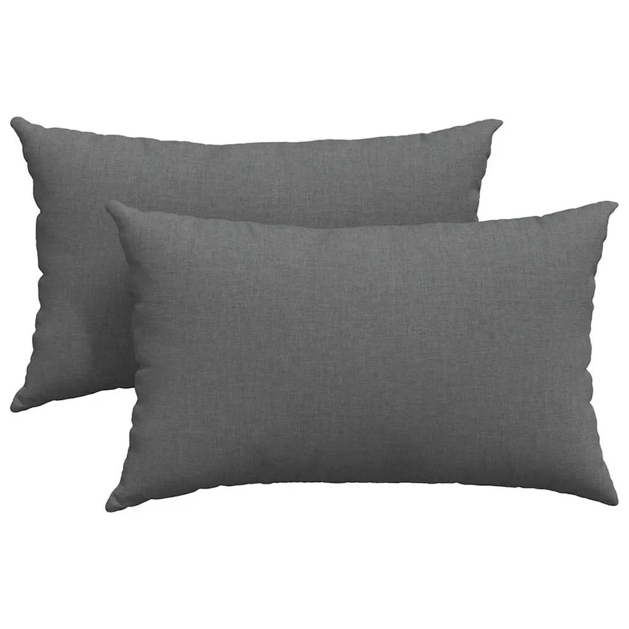 Coussins de canapé 2 pcs Gris foncé 50 x 30 cm tissu - 2