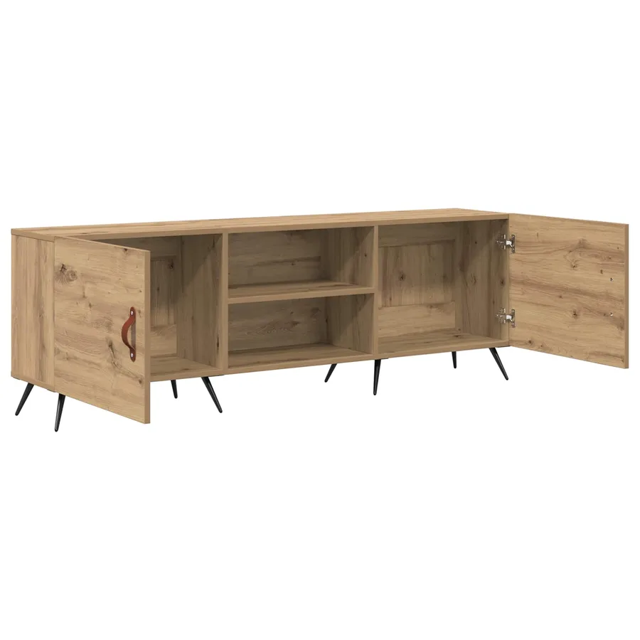 Meuble TV 150 x 30 x 50 cm chêne artisanal Bois d'ingénierie - 5