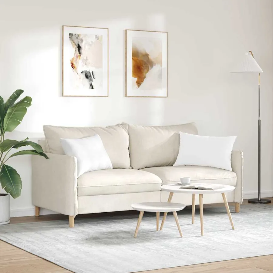 Coussins de canapé 2 pcs Blanc 60 x 40 cm tissu - 4