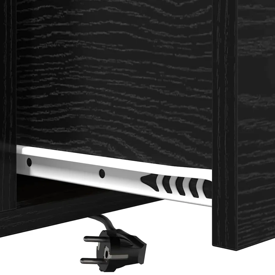 Cabinet de chevet avec tiroir 2 pcs Chêne noir 40 x 31 x 60 cm - 11