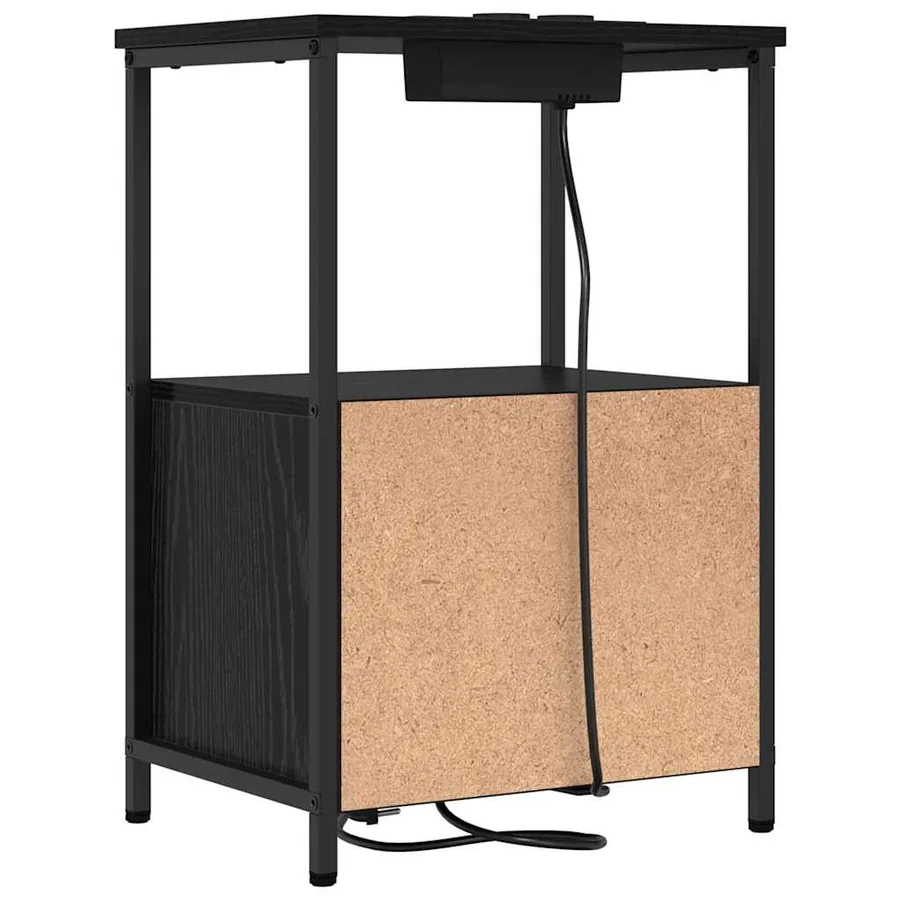 Cabinet de chevet avec tiroir 2 pcs Chêne noir 40 x 31 x 60 cm - 9