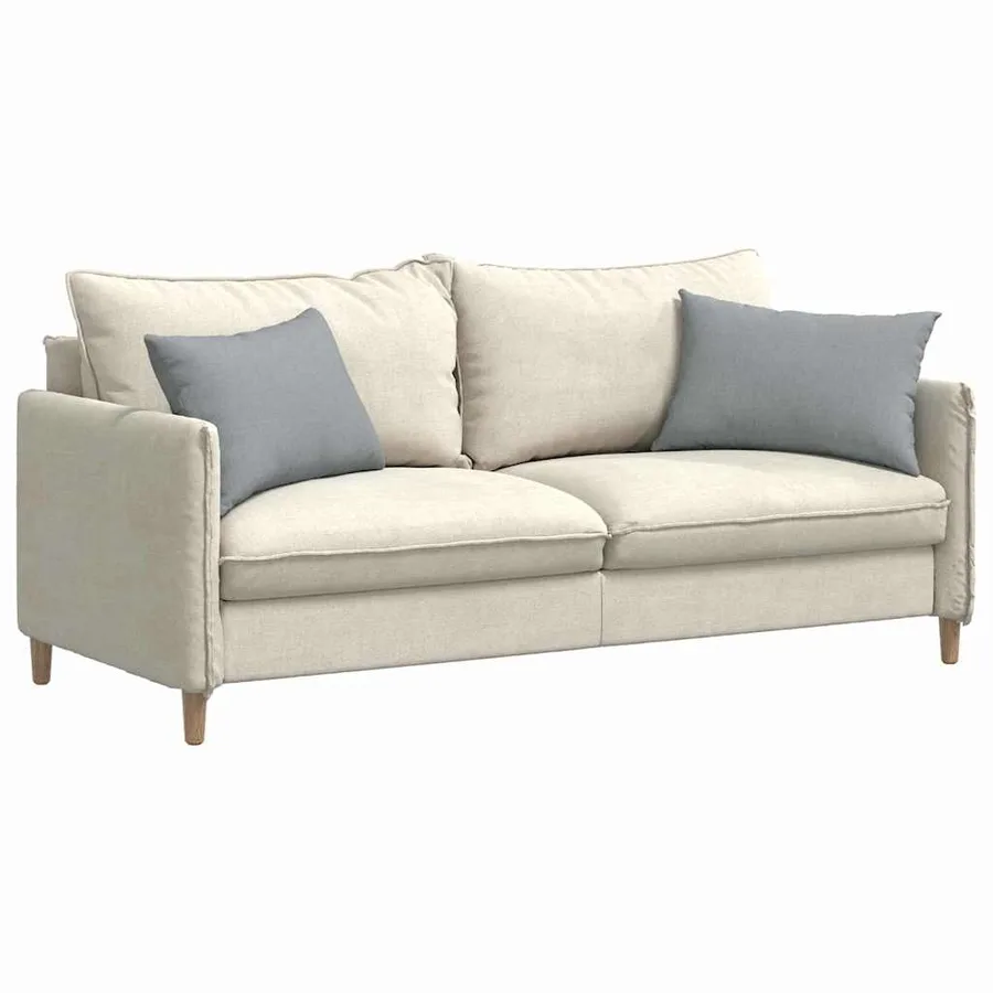 Coussins de canapé 2 pcs Gris clair 60 x 40 cm tissu - 3