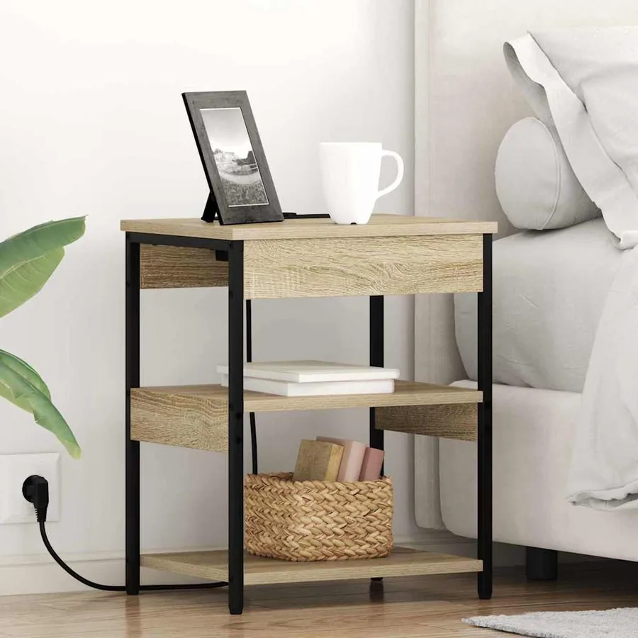 Cabinet de chevet 2 pcs Chêne Sonoma 41 x 31 x 51 cm