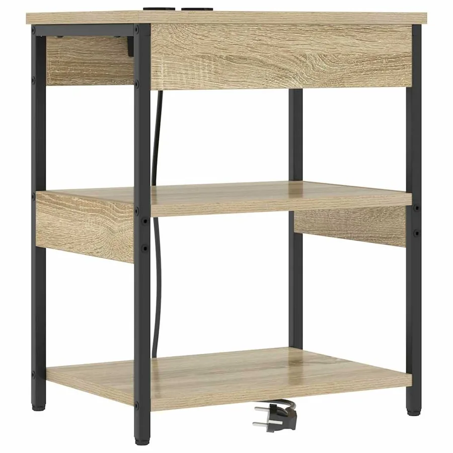 Cabinet de chevet 2 pcs Chêne Sonoma 41 x 31 x 51 cm - 5
