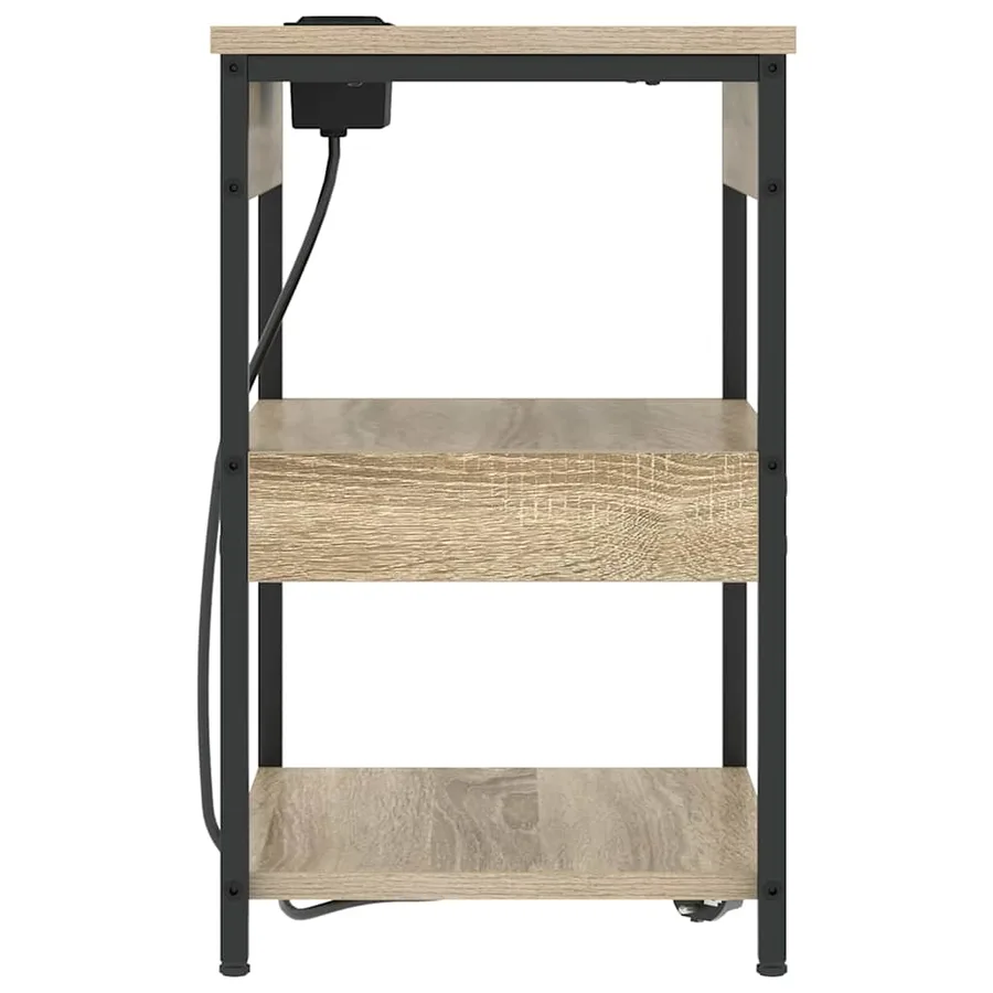 Cabinet de chevet 2 pcs Chêne Sonoma 41 x 31 x 51 cm - 7
