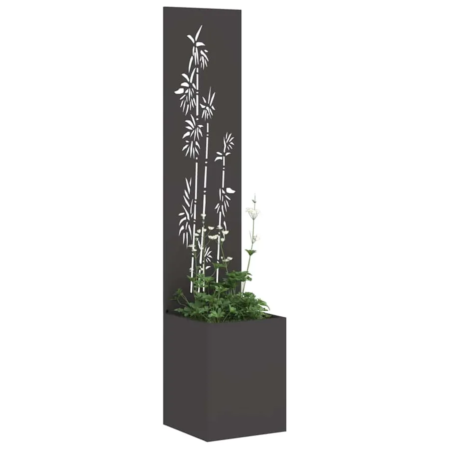 Écran de confidentialité de jardin Floral Noir 32 x 32 x 150 cm - 3