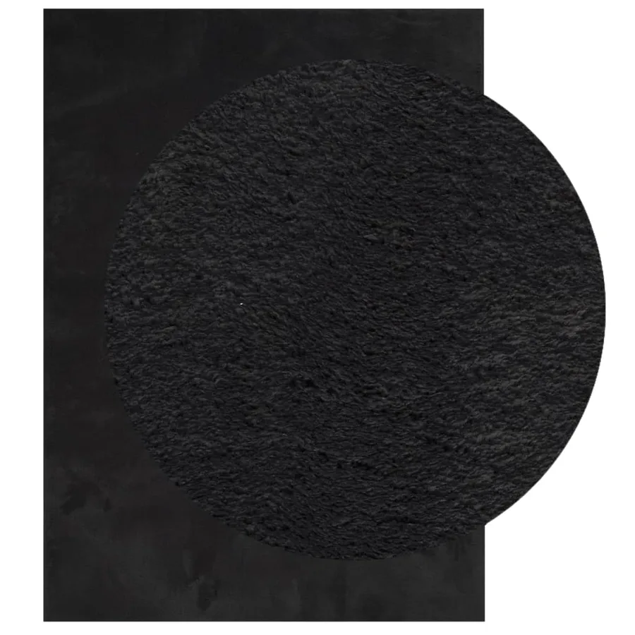 Tapis HUARTE à poils courts doux et lavable noir 120x170 cm - 3