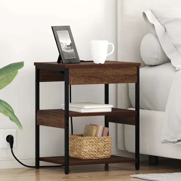 Cabinet de chevet 2 pcs Chêne brun 41 x 31 x 51 cm