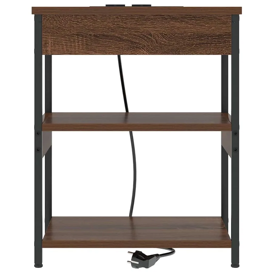Cabinet de chevet 2 pcs Chêne brun 41 x 31 x 51 cm - 6