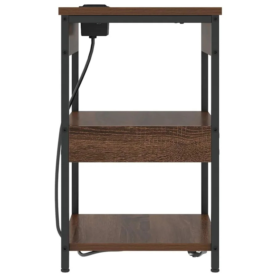 Cabinet de chevet 2 pcs Chêne brun 41 x 31 x 51 cm - 7
