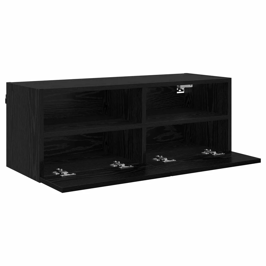 Meubles TV muraux 2 pcs Chêne noir 80 x 30 x 30 cm - 6