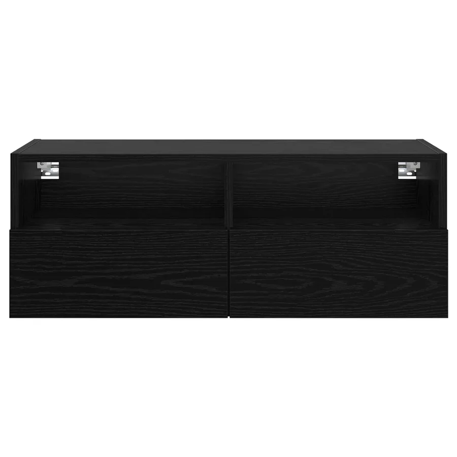 Meubles TV muraux 2 pcs Chêne noir 80 x 30 x 30 cm - 7