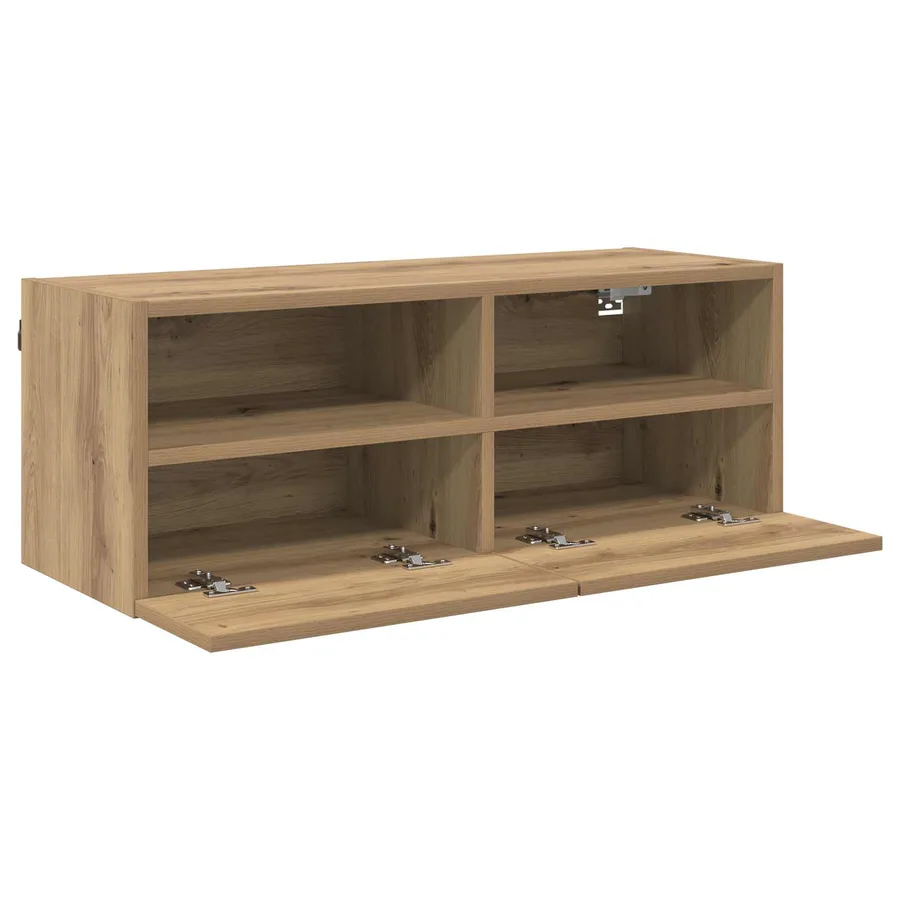 Meubles TV muraux 2 pcs Chêne artisanal Bois d'ingénierie - 6